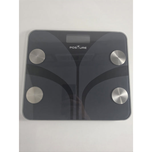 Posture Smart Body Weight Scale Digital BMI Fat Analyzer Bluetooth 400lb Black - Used
