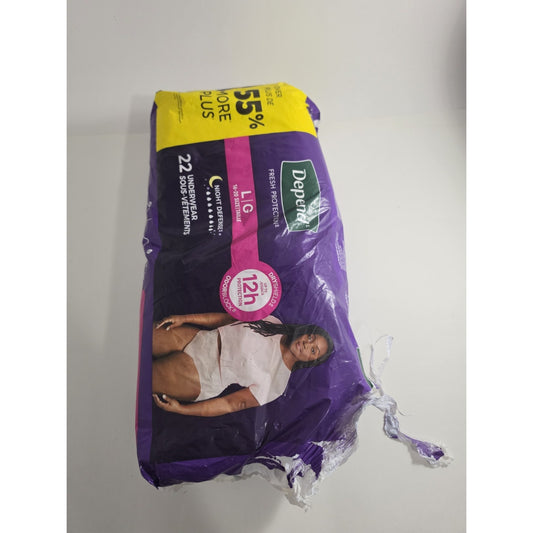 Depend Night Defense Incontinence Underwear, Maximum, 22 Ct, Size Large