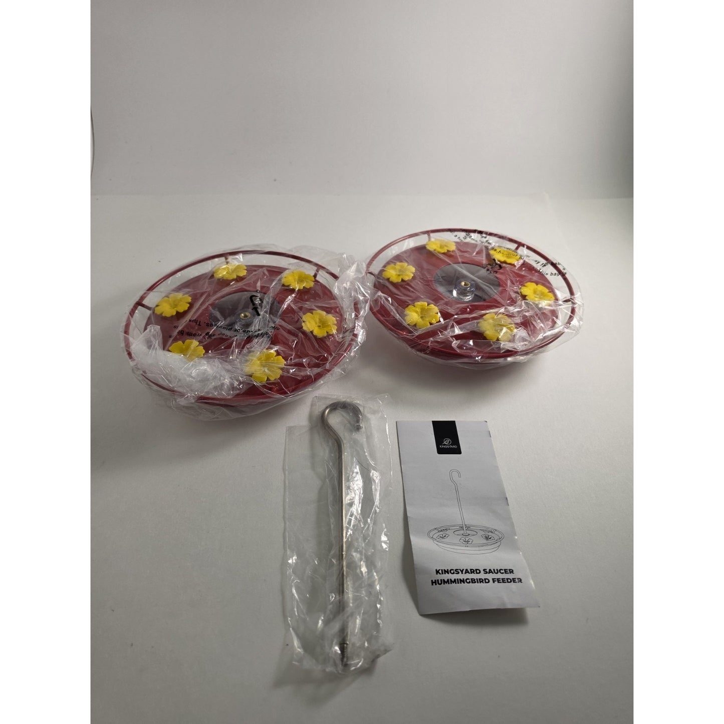 2 Pack 16 OZ Hummingbird Feeders for Outdoor 5 Feeder Ports Ant Bee Proof Lea...