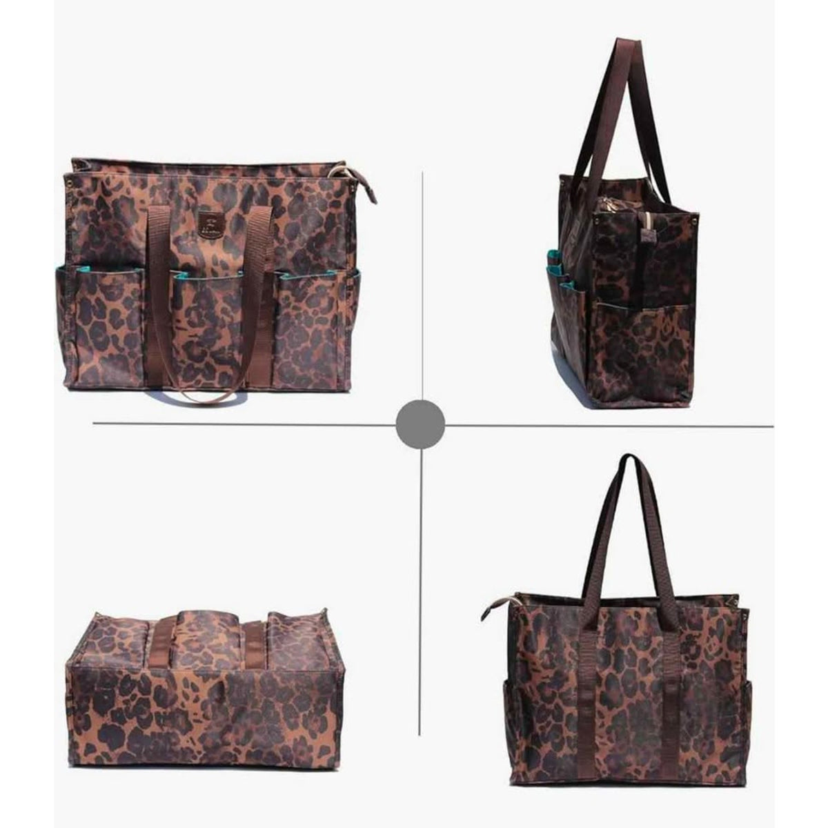 Utility Tote Bag with Zip Top Waterproof Teacher Tote Bag for Teacher Work Be...
