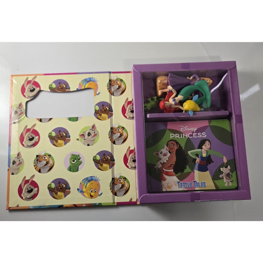 Disney Princess Tattle Tale Storybook- Includes 4 figurines