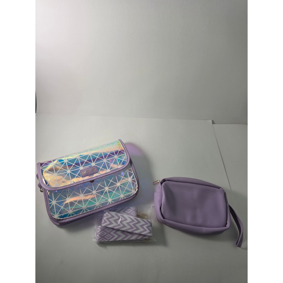 Iridescent Clear Bag for Stadium Event - Clear Purse for Women Stadium Crossbody