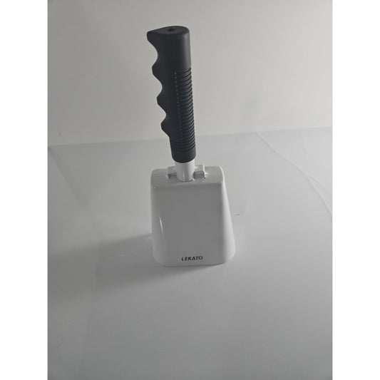 Large Sporting Event Metal 11" White Cowbell w/ Rubber Grip Handle Cow Bell