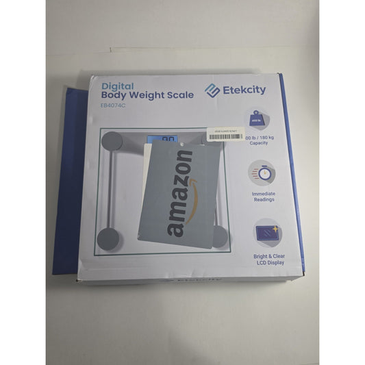 Digital Body Weight Bathroom Scale, Large Blue LCD Backlight Display - Used