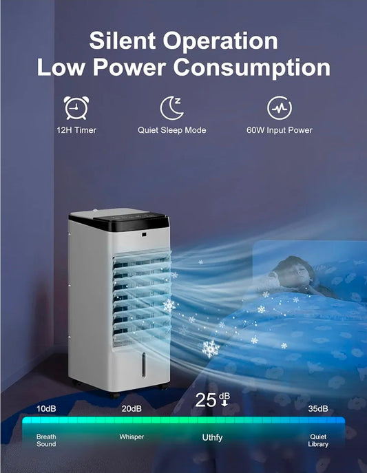 Uthfy Portable Evaporative Air Cooler 3-in-1 with Remote – Open Box