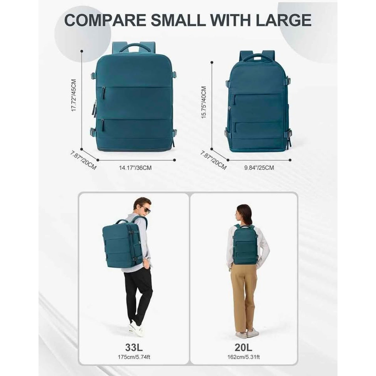 Travel Backpack for Women Men Airline Approved Carry on Backpack Flight Approved