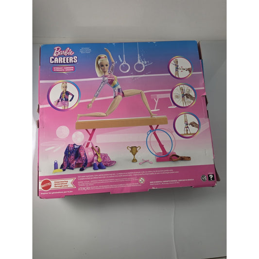 Barbie Gymnastics Playset with Blonde Fashion Doll, Balance Beam and Accessories