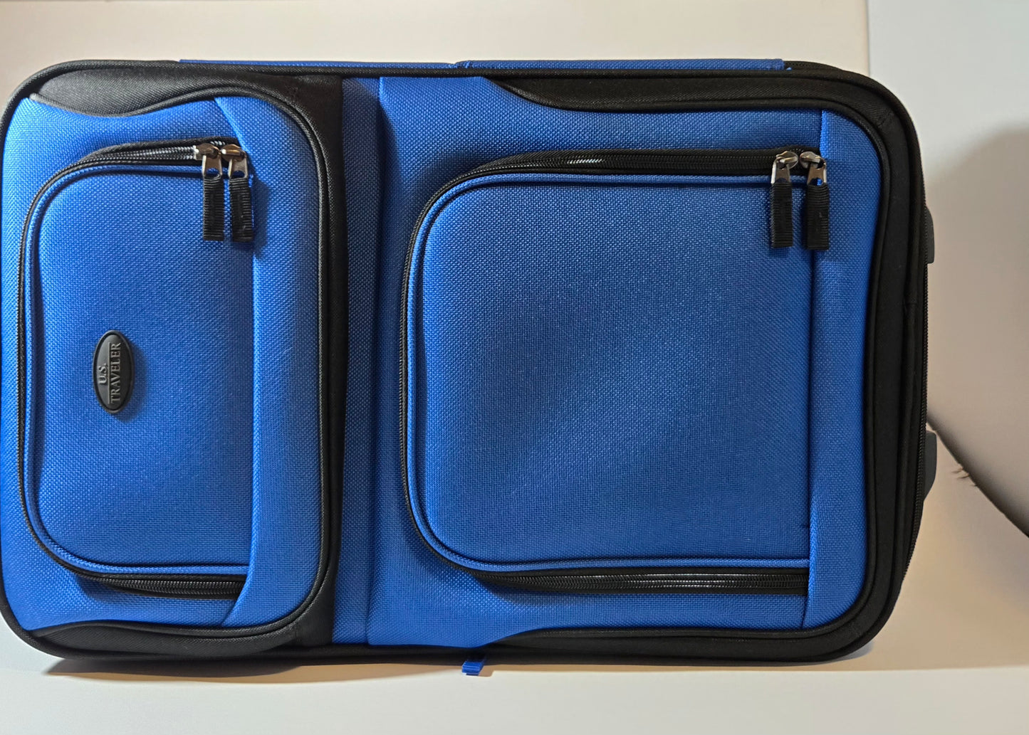U.S. Traveler Lightweight Rolling 20" Carry On Luggage Softside Suitcase, Blue, 2 Wheel-1 Piece