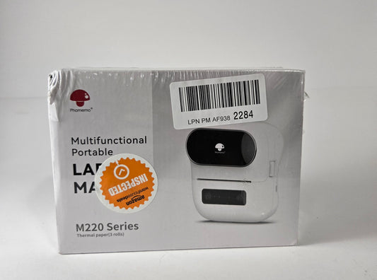 Phomemo Label Maker M220, Bluetooth Thermal Printer for Barcode, Address, Home, Mailing, Small Business,Clothing, Portable Label Maker Machine with 3 Label