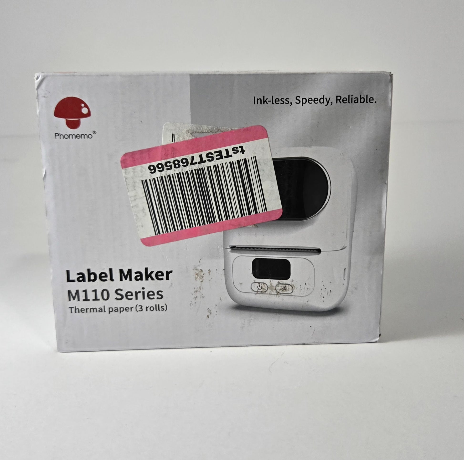 Phomemo M110 label printer orange wireless Bluetooth barcode device