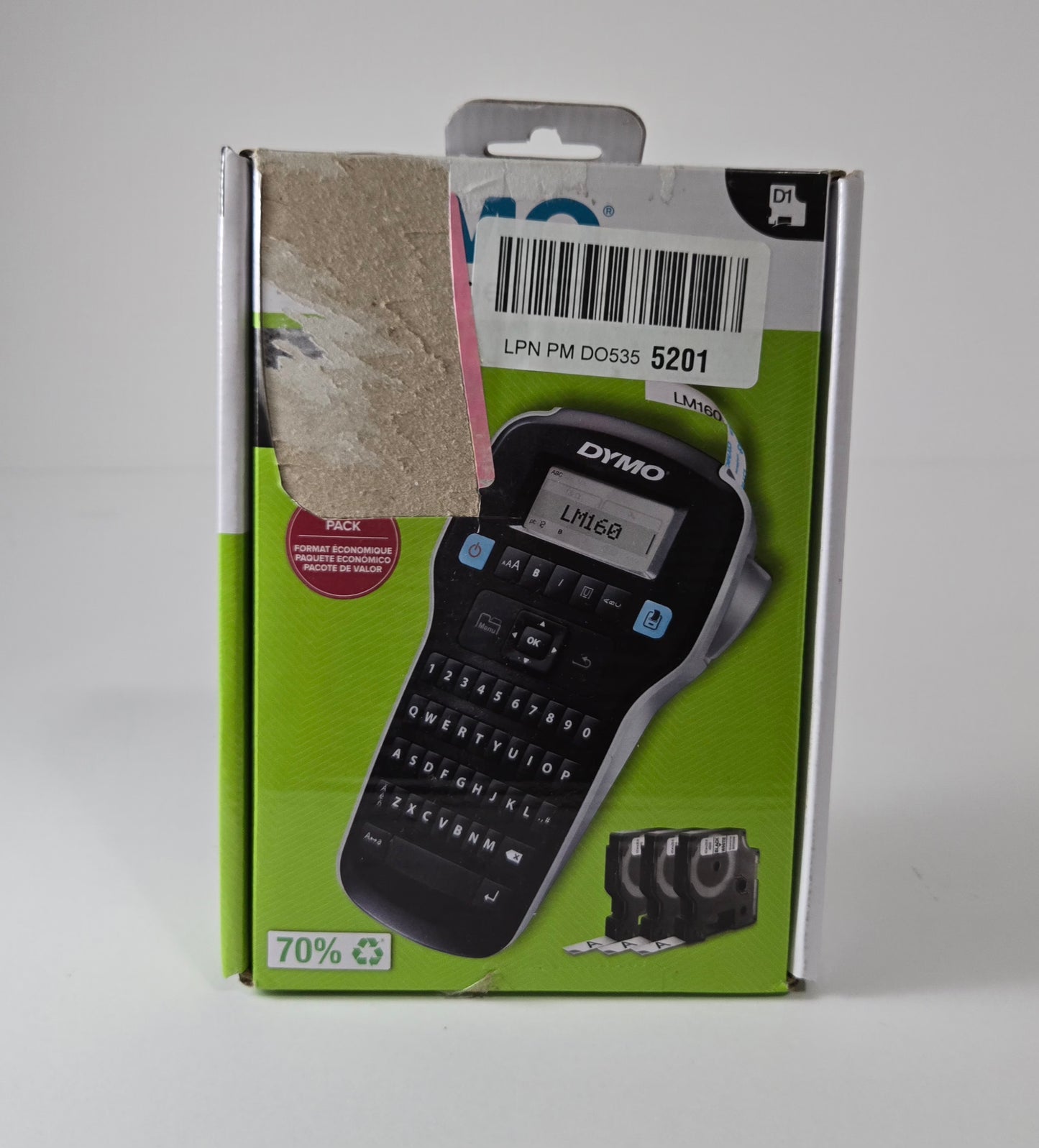DYMO LabelManager 160 handheld label maker bundle QWERTY display