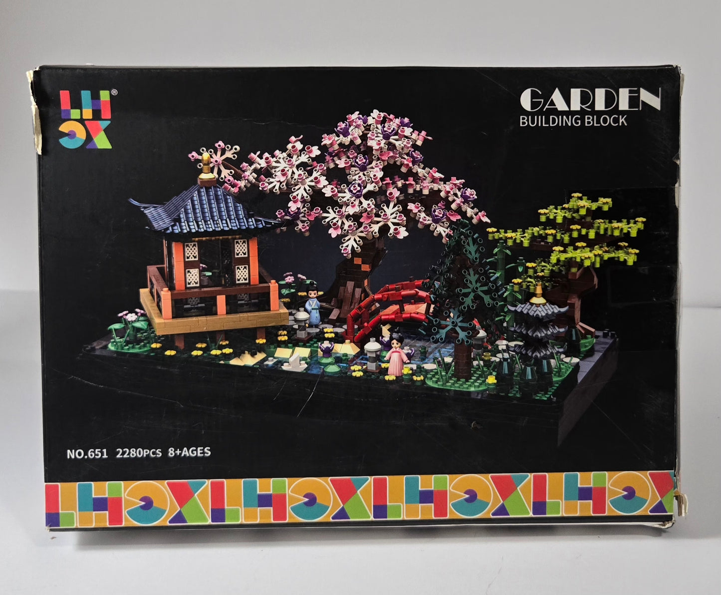 Micro Building Blocks Set LHCX Chinese Zen Garden Architecture & Cherry Blossoms