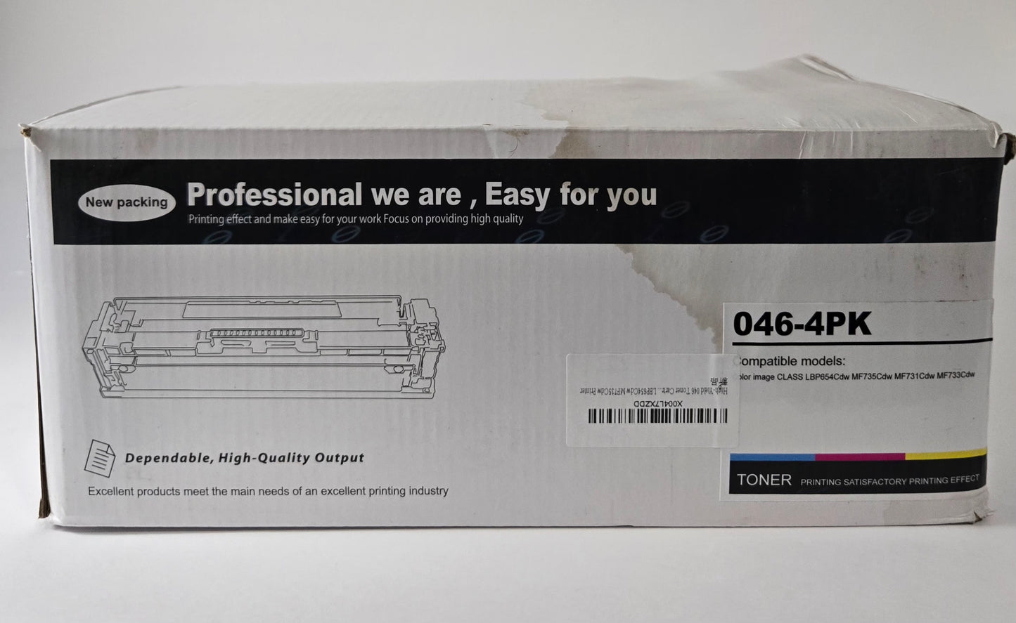 High-Yield 046 Toner Cartridges 4-Pack (BK/C/M/Y) - Youngti Compatible 046 Toner Replacement for Canon 046 Color Image Class MF731Cdw MF733cdw LBP654Cdw MF735Cdw Printer