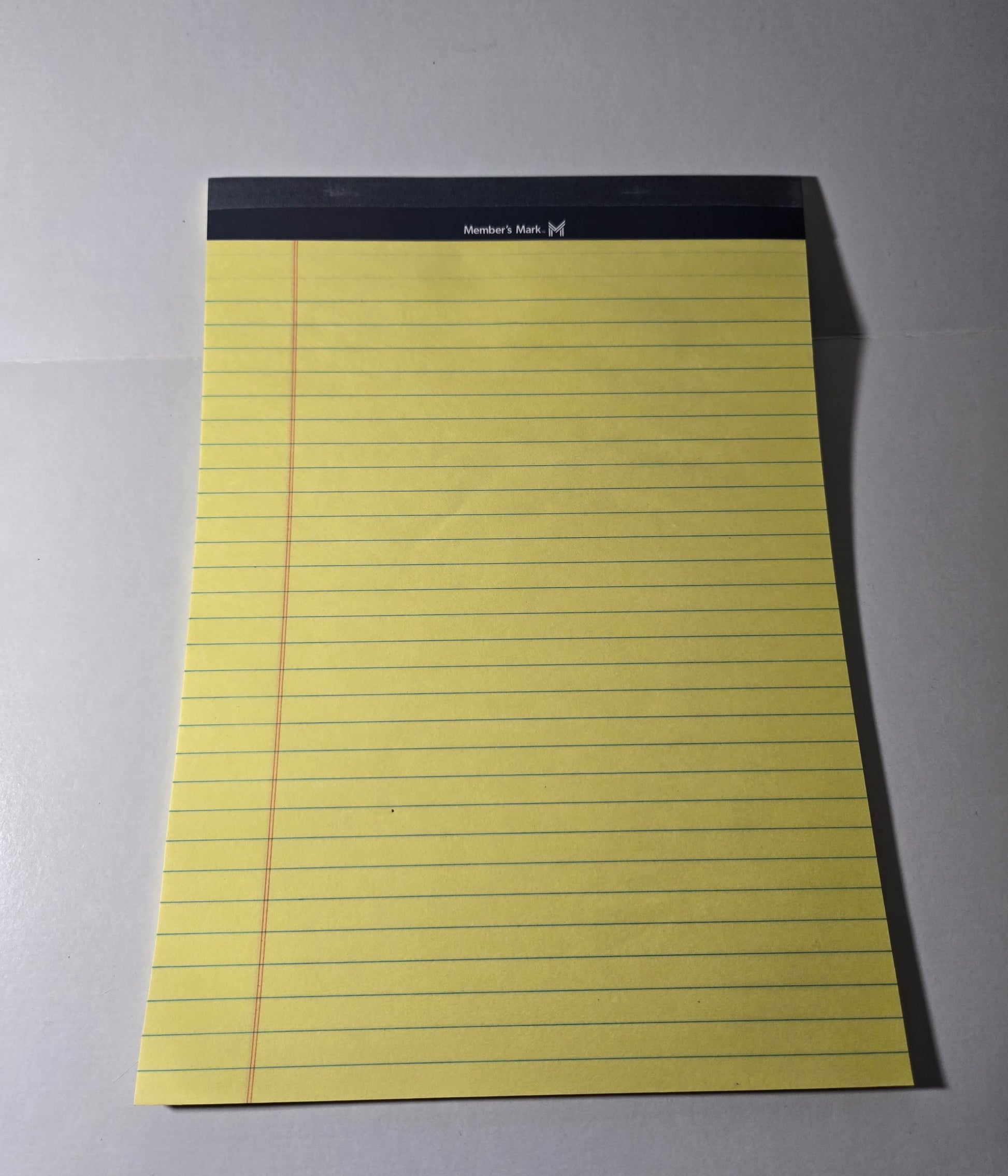 15-pack yellow, lined legal notepads with 50 sheets each