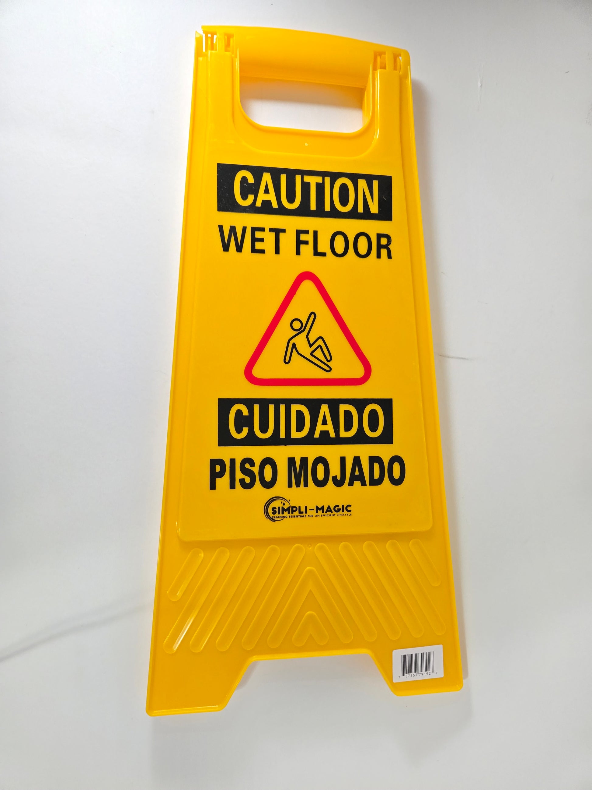 Simpli-Magic 3 pack wet floor caution safety signs bright yellow