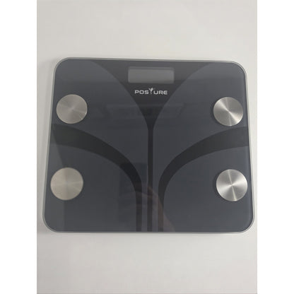 Posture Smart Body Weight Scale Digital BMI Fat Analyzer Bluetooth 400lb Black - Used