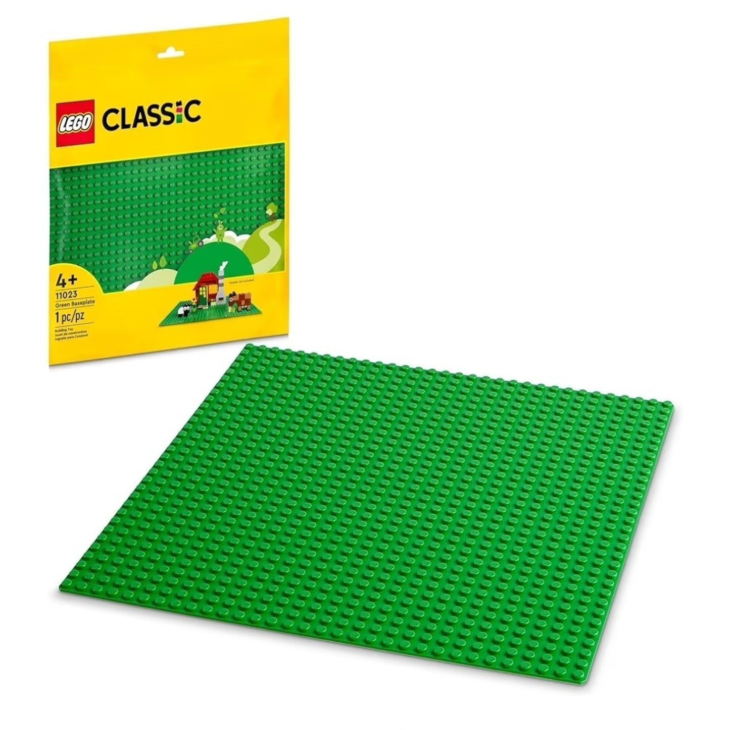 2 LEGO Classic Green Baseplate, Square 32x32 Stud Foundation to Build, Play