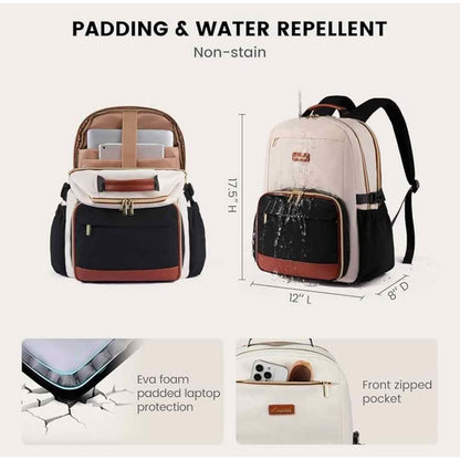 LOVEVOOK Laptop Backpack for Women with Pouch Pocket for Large Capacity Cup,15.6