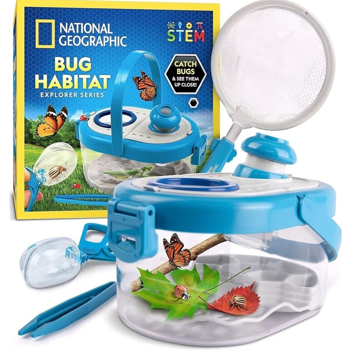 National Geographic Bug Catcher Kit for Kids - Kids Bug Habitat with Magnified V
