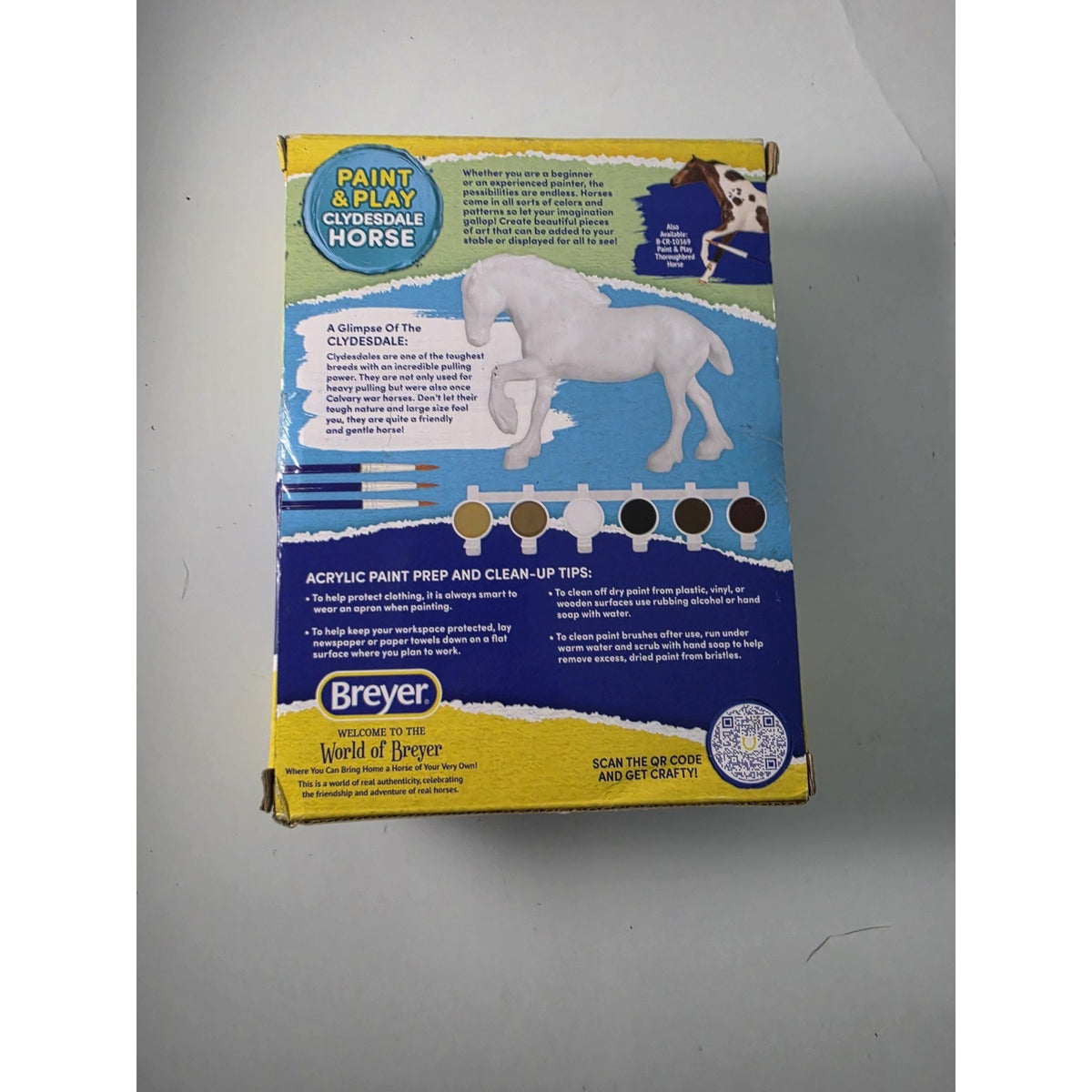 Breyer 10370 Paint & Play Clydesdale Horse Painting kit Heavy Horses craft art