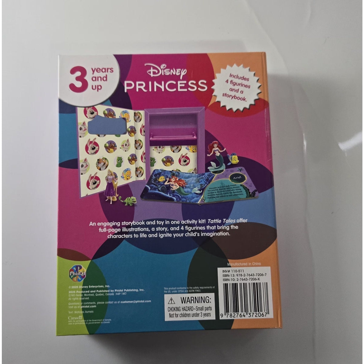 Disney Princess Tattle Tale Storybook- Includes 4 figurines