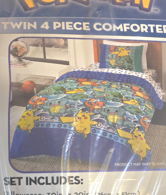 Pokémon First Starters Design Twin Comforter