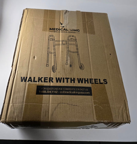 Medical King Aluminum Walker with Wheels