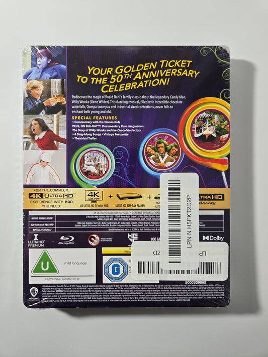 Willy Wonka & the Chocolate Factory (1971) – 4K Ultra HD Steelbook (50th Anniversary)