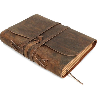 ELIZO Leather Journal Notebook Leather Bound Journal for Men - 7x9 Refillable Le