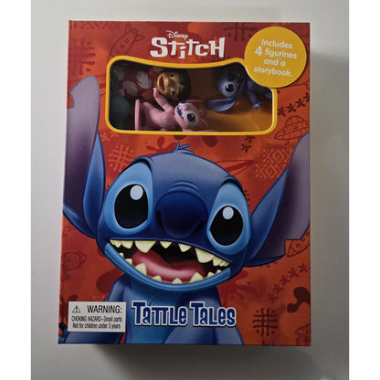Disney Stitch Tattle Tales Storybook w 4 Figures Gift