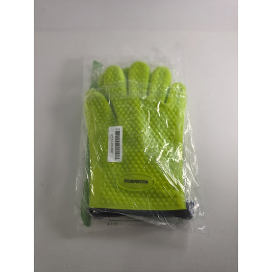 KITCHEN PERFECTION XL Silicone Smoker Oven GlovesExtreme Heat Resistant BBQ G...