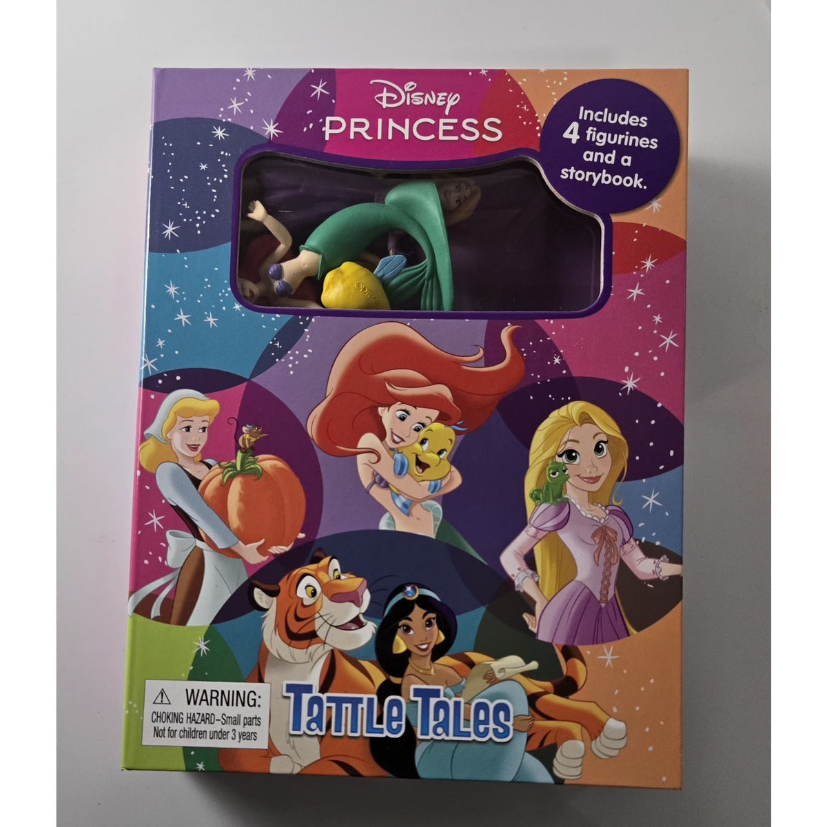 Disney Princess Tattle Tale Storybook- Includes 4 figurines