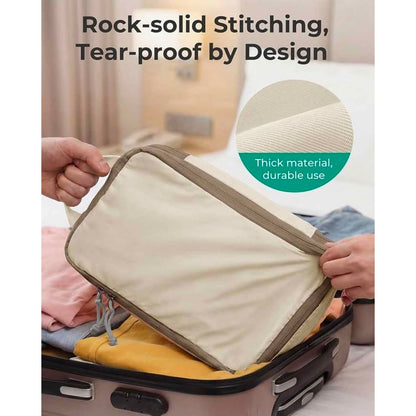 BAGSMART 4 Set Compression Packing Cubes for Travel