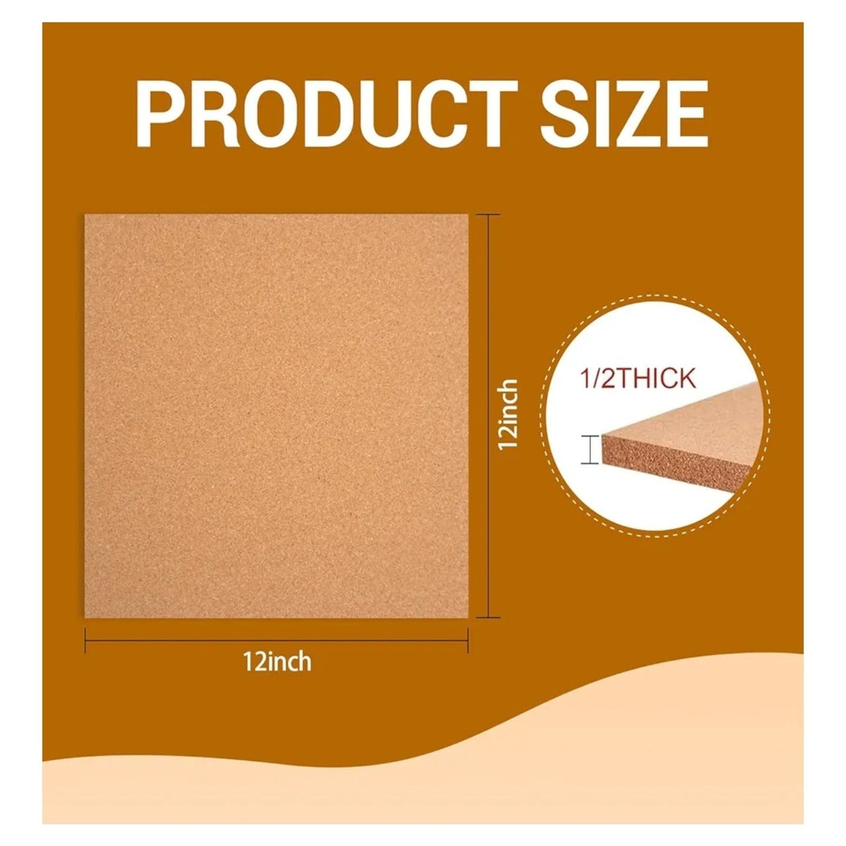 Cork Board Tiles - 4 Packs Adhesive Corkboards for Wall, Small Cork Brown-4pack