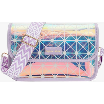 Iridescent Clear Bag for Stadium Event - Clear Purse for Women Stadium Crossbody