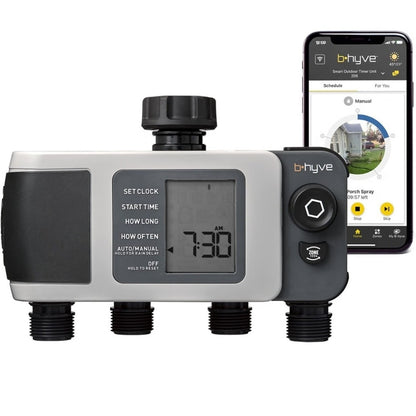 Orbit B-hyve XD 24634 Bluetooth 4-Port Smart Hose Faucet Watering Timer