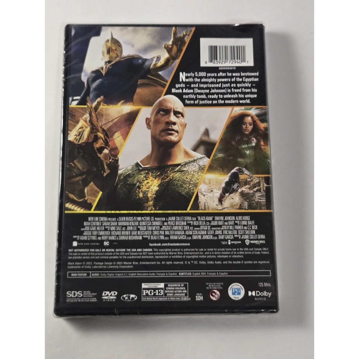 Black Adam (DVD, 2022) Brand New Sealed - Dwayne Johnson, Aldis Hodge