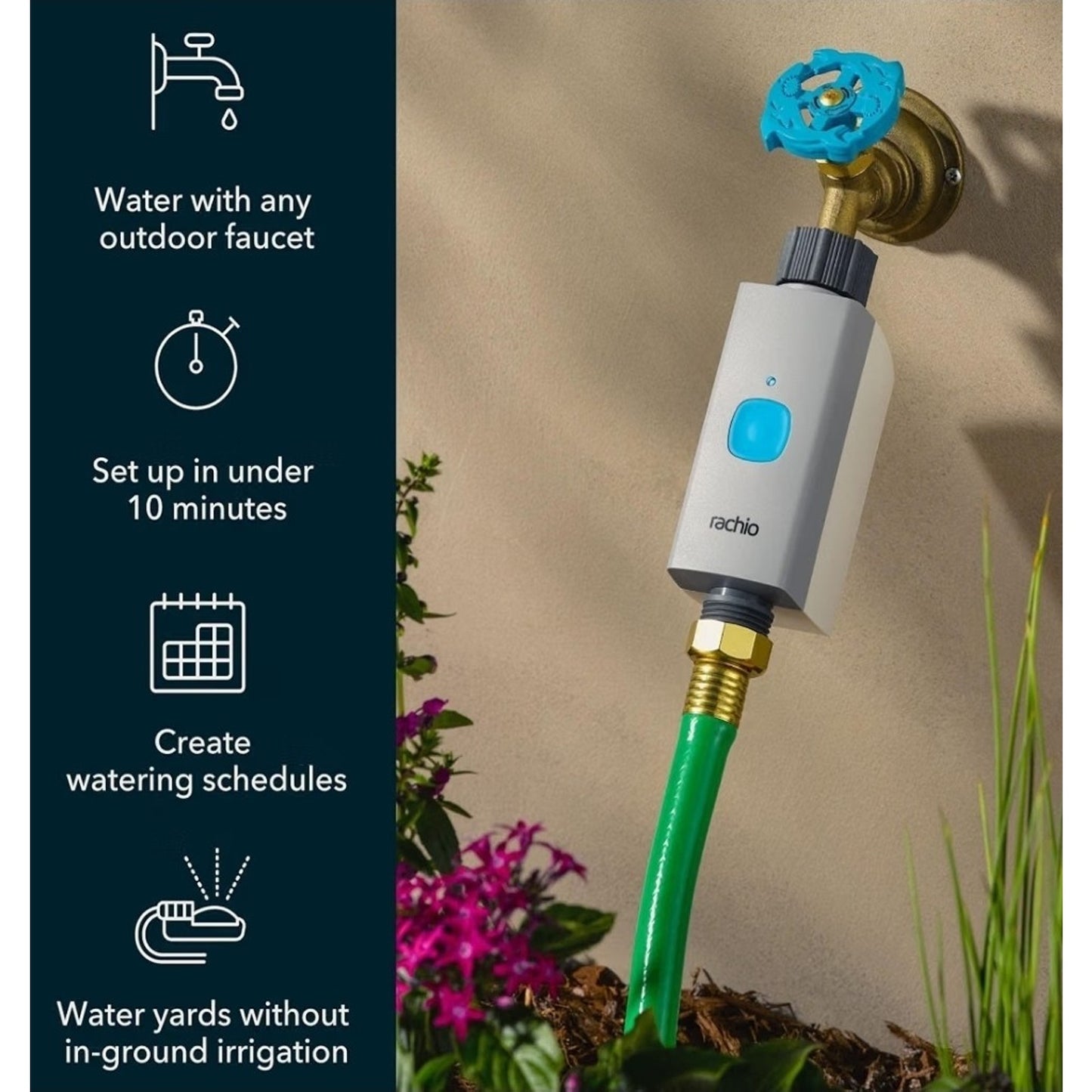 Rachio Smart Hose Timer 1 Valve + WiFi Hub Smart Sprinkler App-Control Read