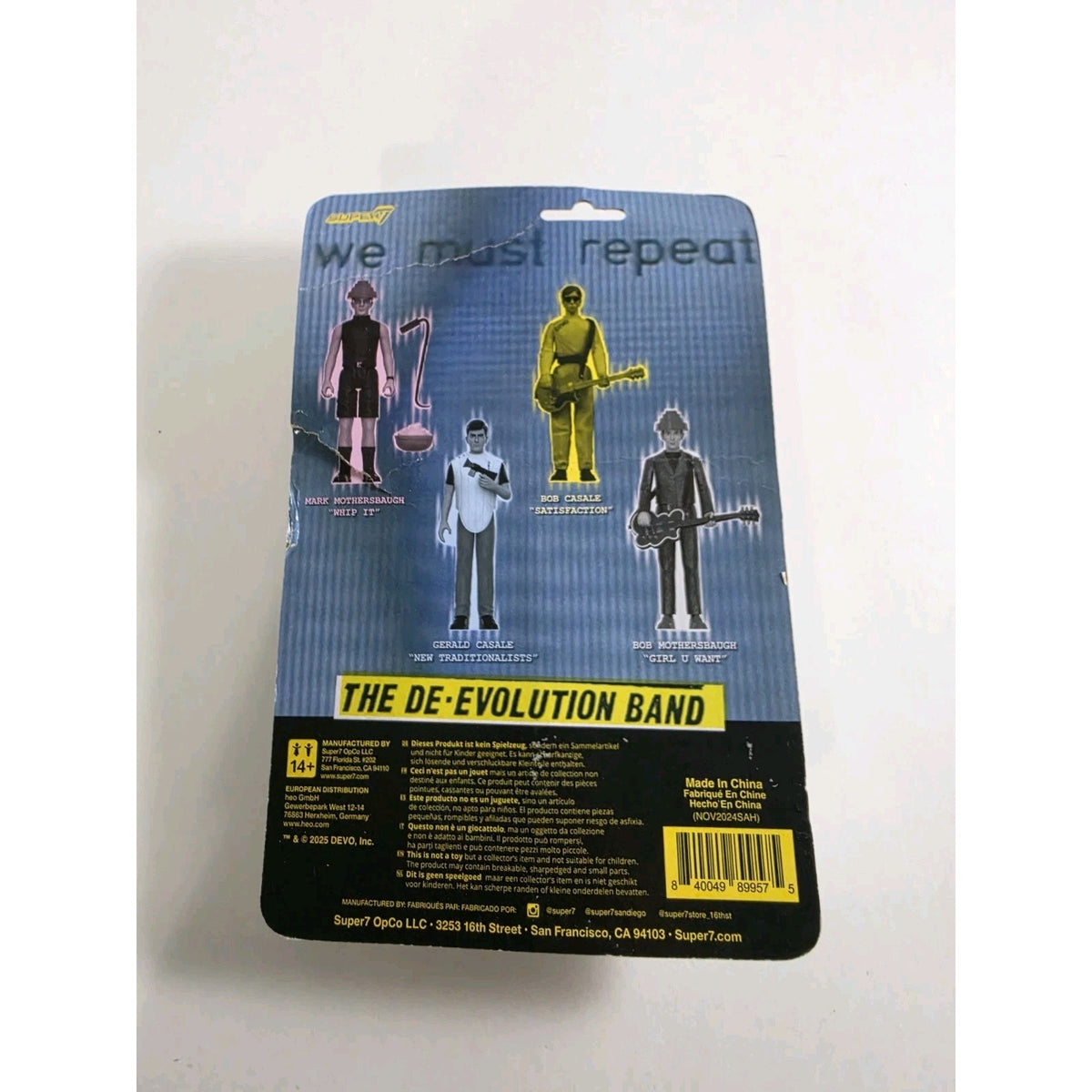 Super7 Reaction Figure Devo Booji Boy - 3.75" Devo Action Figure with Accesso...