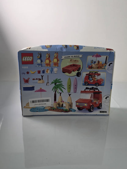 LEGO Bluey Beach and Family Car Trip box back