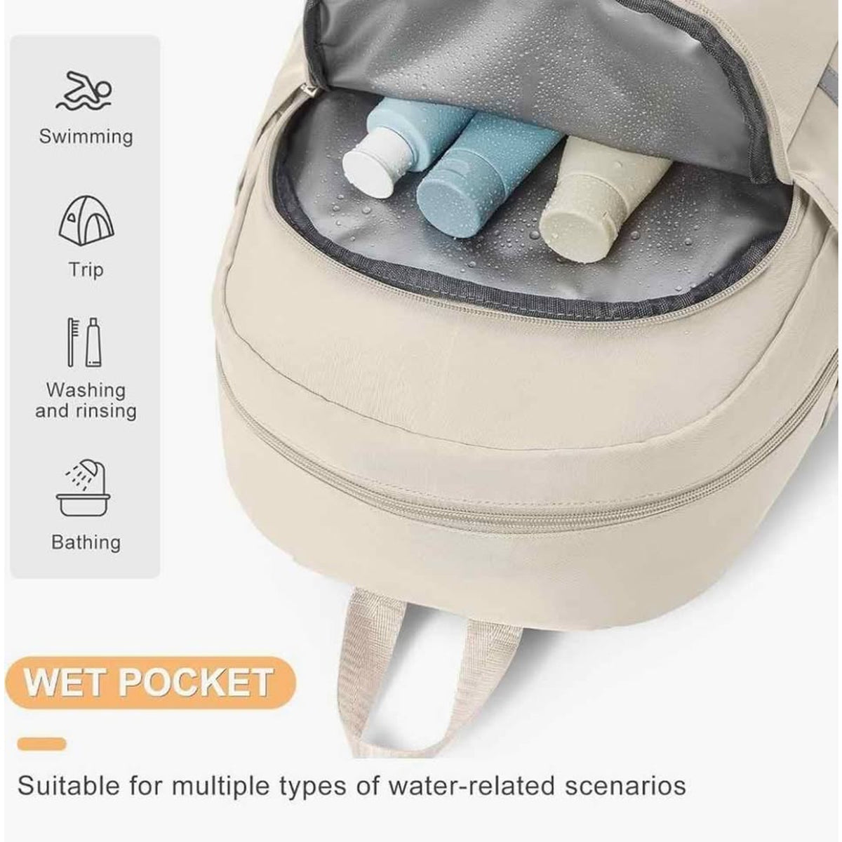Gym Backpack For Women Waterproof Backpack With Shoe Compartment Lightweight ...