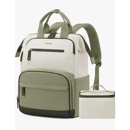 Lunch Backpack for Women, 15.6 Inch Laptop Bag with Insulated Cooler Lunch Box,