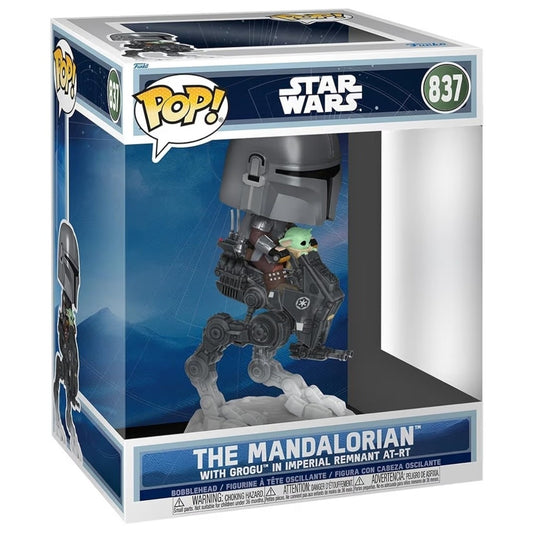 Funko Pop! Rides Deluxe: Star Wars - The Mandalorian with Grogu #837