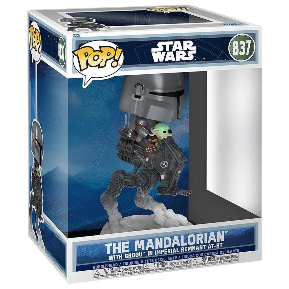 Funko Pop! Rides Deluxe: Star Wars - The Mandalorian with Grogu #837
