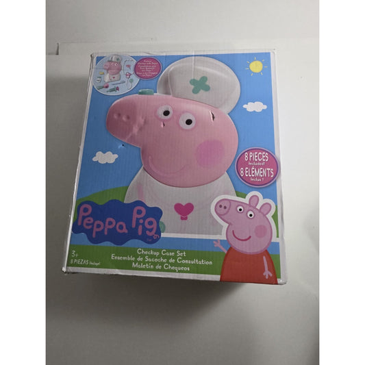 Peppa Pig Checkup Case Set with Carry Handle, 8-Piece Doctor Kit