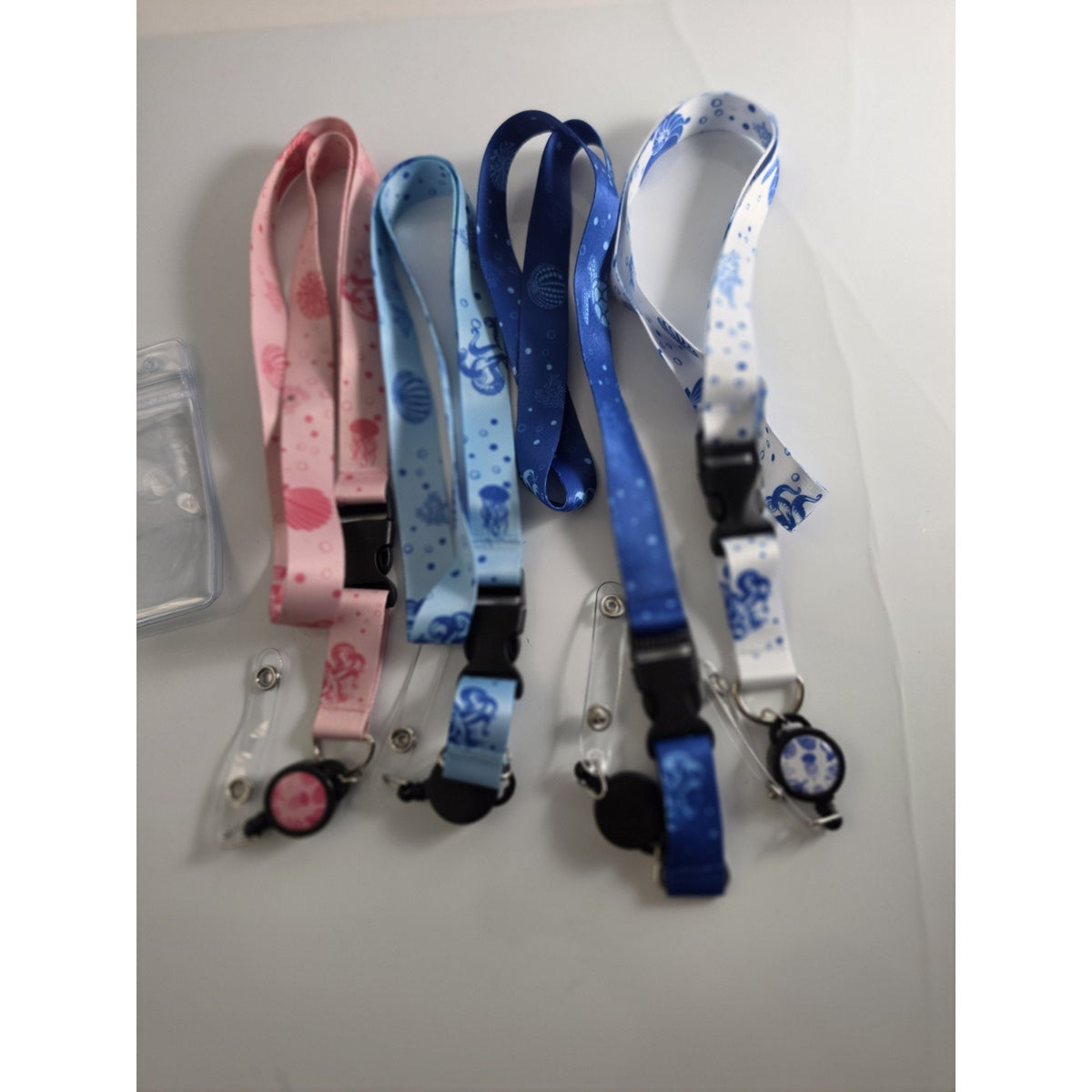 4 Pack Cruise Lanyard for Ship Cards Lanyards with Retractable Badge Reels