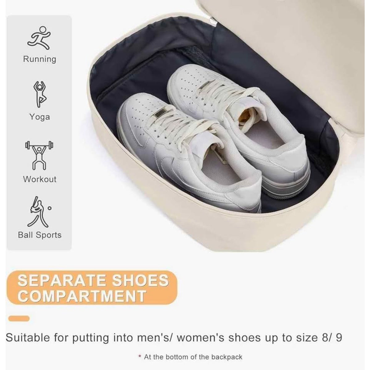 Gym Backpack For Women Waterproof Backpack With Shoe Compartment Lightweight ...