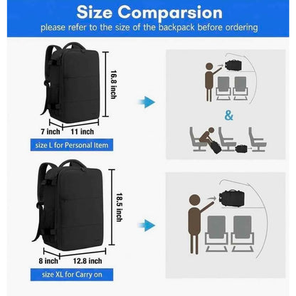 Taygeer Travel Laptop Backpack for Men Women, Airplane Approved Large, Black