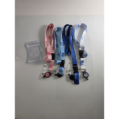 4 Pack Cruise Lanyard for Ship Cards Lanyards with Retractable Badge Reels