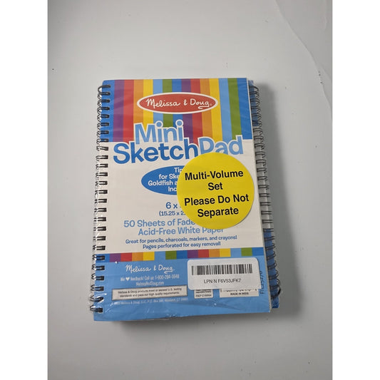 Melissa & Doug Mini-Sketch Spiral-Bound Pad (6 x 9 inches) - 3- Pack